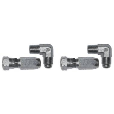 Jeu de raccords coudés - tuyau souple - 1/4 BSPP - ø8mm - Inox