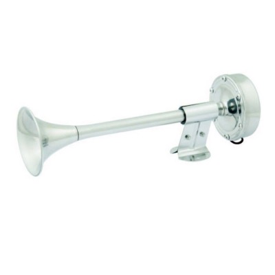 KLAXON 1 TROMPE ELECTROMAGNETIQUE INOX 12V 34 CM