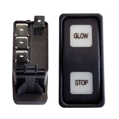 CONTACTEUR PRECHAUFFAGE YANMAR MOM/OFF/MOM, 2 LED