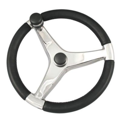 VOLANT INOX EVO PRO Ø343MM AVEC POMMEAU, SANS MOYEU
