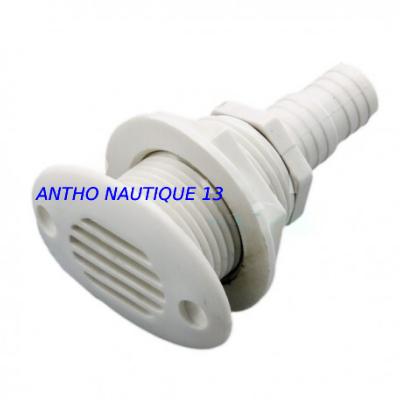EVENT OVALE PLASTIQUE BLANC DROIT Ø17/19MM