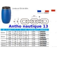 CHAINE GALVA CALIBREE DIN766 Ø6MM - FÛT 60M