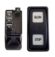 CONTACTEUR PRECHAUFFAGE YANMAR MOM/OFF/MOM, 2 LED