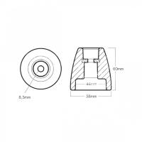 ANODE JOHNSON EVINRUDE G2 200-300CV