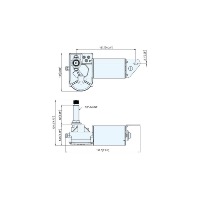 MOTEUR D'ESSUIE GLACE HEAVY DUTY 12V - REGLABLE 83-100-110-120°