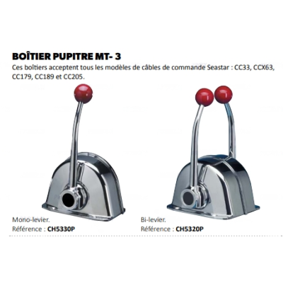 BOITIER PUPITRE MT-3 CHROME MONO-LEVIER
