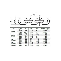 CHAINE GALVA CALIBREE DIN766 Ø6MM - FÛT 60M