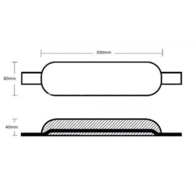 ANODE ZINC A SOUDER 300x80x40MM 5KG