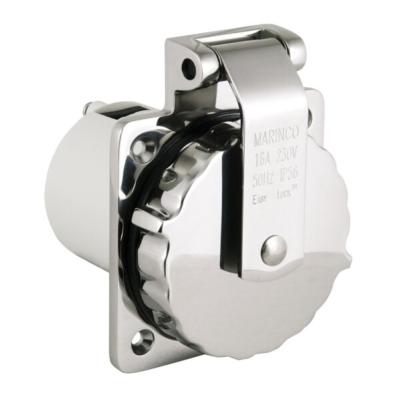 SOCLE MALE ETANCHE INOX ROND 16A 230V