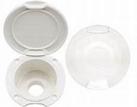 BOITIER POUR DOUCHETTE A POUSSOIR. BLANC Ø encastrement 70mm