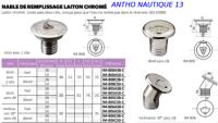 NABLE FUEL LAITON CHROME INCLINE 30° Ø38MM