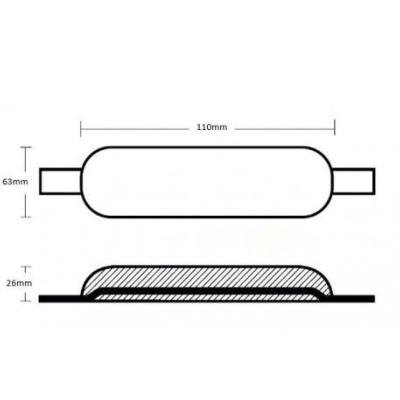 ANODE ZINC A SOUDER 110x63x26MM 1KG