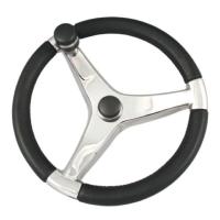 VOLANT INOX EVO PRO Ø343MM AVEC POMMEAU, SANS MOYEU