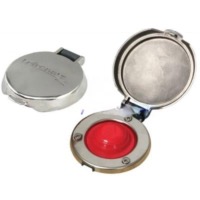 COMMANDE A PIED LOFRANS 12/24V CAPOT INOX BOUTON ROUGE